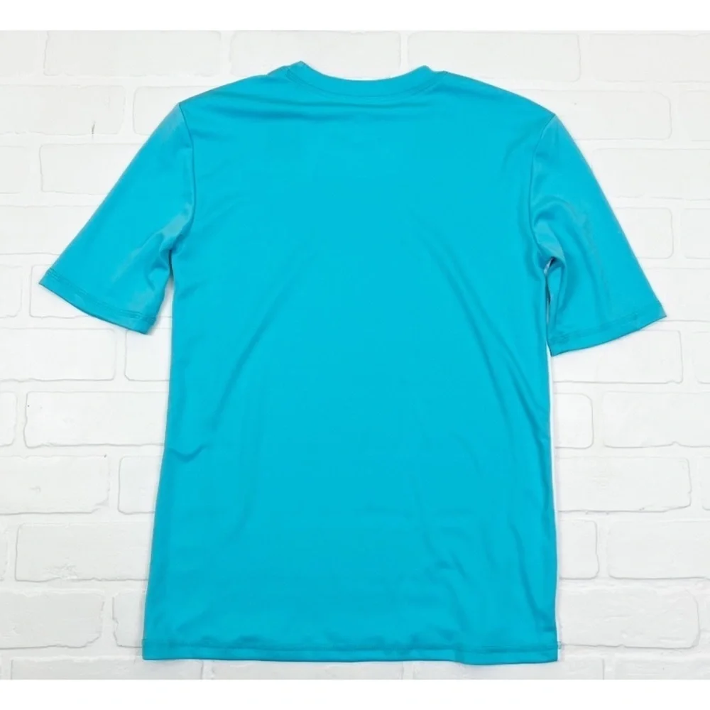 NWT Puma Boys Graphic Short Sleeve Rash Guard Swim Shirt Top Size Large